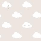 Papel de Parede Fofura Baby Nuvens Fundo Bege FF4015