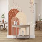 Papel de Parede Folhagem Boho Plantas Terroso Folhas 6m²