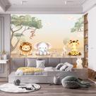 Papel de Parede Foto Mural Adesivo Safari Baby Aquarela Autocolante 150x250cm Papel de Parede Foto Mural Adesivo Safari Baby Aquarela Autocolante 150x250cm