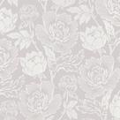 Papel de parede Froluya Vintage Floral Cinza/Branco 1.3m² Autoadesivo