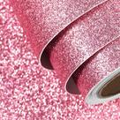 Papel de Parede FunStick Rosa com Brilho em Tecido 40 cm x 2 m Papel de Parede FunStick Rosa com Brilho em Tecido 40 cm x 2 m