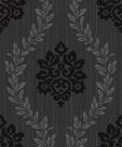 Papel de Parede Fusion Damask Grafite Preto - Rolo: 10m x 0,53m