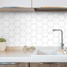 Papel De Parede Geométrico Autocolante Hexágonos Colmeia