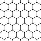 Papel De Parede Geométrico Colmeia Preta E Branca - 3,3x0,5m