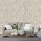 Papel de Parede Geométrico Orophin em Tons de Cinza - Rolo com 10 Metros Revestimento