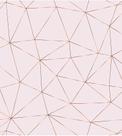 Papel de Parede Geométrico Polígonos em Tons de Rosa claro E Rose gold 1 Metro