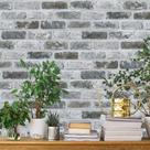 Papel de parede Guvana Grey Brick Peel and Stick 44x300cm