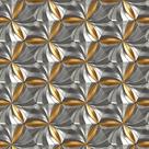 Papel De Parede Hexagonal 3d Cinza E Ouro - 3,30x0,5m Papel De Parede Hexagonal 3d Cinza E Ouro - 3,30x0,5m