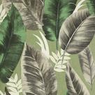 Papel de Parede Importado Vinílico Floral Verde com Folhas - Rolo 9.5m X 53cm