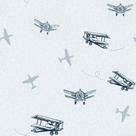 Papel de Parede Infantil aviões, azul Fofura Baby FF4038.