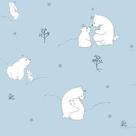 Papel de parede infantil azul bebe fofura baby