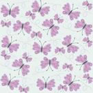 Papel de Parede Infantil Borboletas Lilás Rolo 300cm X 60cm Casa H