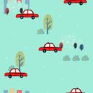 Papel de Parede Infantil de carros, vermelho com azul claro Fofura Baby FF4009. Papel de Parede Infantil de carros, vermelho com azul claro Fofura Baby FF4009.