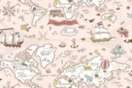 Papel de parede Infantil mapa bege