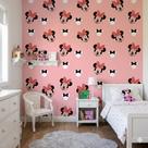 Papel de Parede Infantil Minnie Rosa Fantasy B580303
