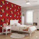Papel de Parede Infantil Minnie Vermelho Fantasy B580306