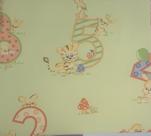 Papel de Parede Infantil Números, 1, 2, 3, 4 e 5 Verde Fantasy A380305