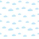 Papel de Parede Infantil Nuvens 2,70x0,57m