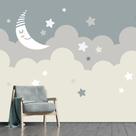 Papel de Parede Infantil Quarto Criança Lua Sala Adesivo - 464pcm Papel de Parede Infantil Quarto Criança Lua Sala Adesivo - 464pcm