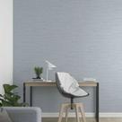 Papel de Parede Ivy Aspecto Têxtil Azul 680940