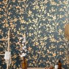 Papel de Parede Ivy Floral Preto 681250