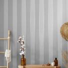 Papel de Parede Ivy Listrado Cinza 681040