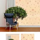 Papel de Parede Jardim Begê Julifix rolo com 45cm x 15m