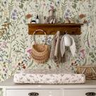 Papel de parede JiffDiff Floral Peel and Stick 6 m x 44 cm Farm Floral