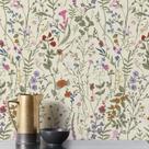 Papel de parede JiffDiff Florescendo Flores Coloridas Vintage