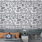 Papel De Parede Jogos Gamer Lavavel Adesivo Branco 2,5m Papel De Parede Jogos Gamer Lavavel Adesivo Branco 2,5m