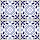 Papel De Parede Ladrilhos Azulejo Português Azul Lavável