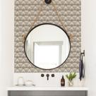 Papel de Parede Lavavel para Banheiro Cozinha Revestimento Fosco 3D Triangle