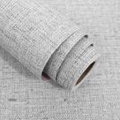 Papel de parede lenify Grey Grasscloth Peel and Stick, vinil de 4 m²