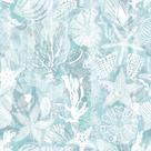 Papel de parede Livelynine Ocean Blue Peel and Stick 44,5 cm x 2 m