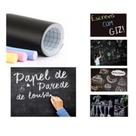 Papel de parede lousa adesiva 2m x 45cm quadro negro para escrever com giz decoração e organização