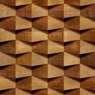 Papel De Parede Madeira 3D Losango Em Dois Tons - 1,50m