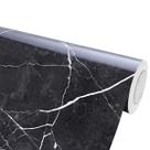 Papel de Parede Mármore Nero Marquina Preto Branco Vinil Adesivo Lavável Pia Box Mesa 2m X 60cm
