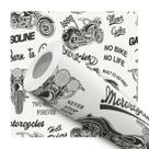 Papel de Parede Motocicleta Born to Ride Vintage Adesivo Moderno Quarto Sala de Jogos