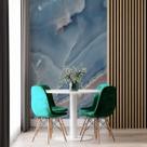 Papel de Parede Painel 3D Mármore Azul Escuro 2M viníl Revestimento Pedra Requinte Auto Colante