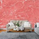 Papel de Parede Painel 3D Mármore branco Vermelho 3M Auto Colante Lavável Revestimento Brilhoso