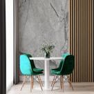 Papel de Parede Painel 3D Mármore Calacata Cinza Claro 2M Auto Colante Lavável Revestimento