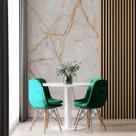 Papel de Parede Painel 3D Mármore Carrara fio Laranja 2M Auto Colante Lavável Revestimento