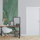 Papel de Parede Painel 3D Mármore Carrara Verde 1M Claro Revestimento Auto Colante Marmorizado