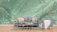 Papel de Parede Painel 3D Mármore Carrara Verde 4M Claro Revestimento Auto Colante Marmorizado