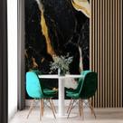 Papel de Parede Painel 3D Mármore Preto Branco Ouro 2M Revestimento Auto Colante Brilho Marmorizado Papel de Parede Painel 3D Mármore Preto Branco Ouro 2M Revestimento Auto Colante Brilho Marmorizado