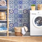Papel de Parede para Cozinha Lavável Azul Royal Rolo 57x270