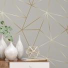 Papel De Parede Para Quarto Casal e Sala Fendi Fio Gold 3m B