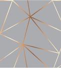 Papel de Parede para Quarto e Sala Geométrico Gold Grey 1 Metro