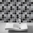 Papel de Parede Pastilhas Preto e Cinza