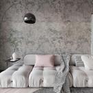 Papel de parede Peel and Stick Modern Grey Concrete 60x150cm